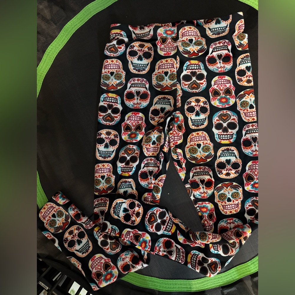 Colorful Skull Print Leggings